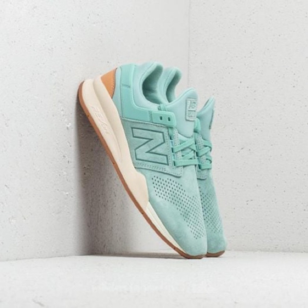 New Balance Mens 247v2 -REVlite Running Shoes Blue Green